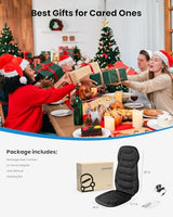 COMFIER Back Massager with Heat, Vibration Massage Seat Cushion with 8 Massage Nodes & 5 Modes, Adjustable Chair Massager Pad for Home Office, Heated Chair Pad, Gifts for Women Men Mom Dad COMFIER