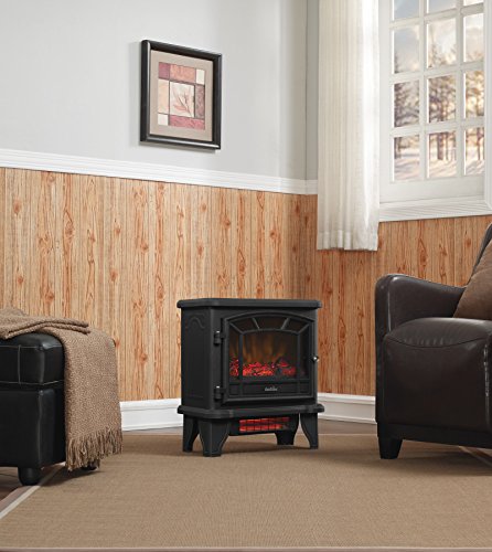 duraflame® Infrared Quartz Electric Fireplace Stove Heater, Black Duraflame