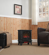 duraflame® Infrared Quartz Electric Fireplace Stove Heater, Black Duraflame