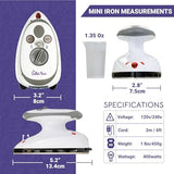 The Quilted Bear Mini Steam Iron - Lightweight Mini Travel Iron for Effortless Quilting & Wrinkle-Free Clothes with Hard Shell Case - Travel Steamer Craft Press for Clothes & Crafts (Black) The Quilted Bear