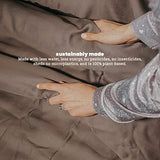 Sheets & Giggles 100% Eucalyptus Lyocell Duvet Cover - All-Season Soft, Cool & Cozy with Easy-to-Fasten Ties & Buttons - Down Alternative & Zero Static- Queen Grey Sheets & Giggles