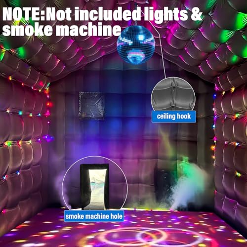 AKSPORT Inflatable Nightclub - Inflatable Party Tent for Adults with 2 Side Doors– Ideal for Music Festivals, Weddings, Raves, Corporate Events (Includes Blower & Repair Kit) AKSPORT