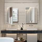 IDYLLOR Plastic Medicine Mirror Cabinet for Bathroom 16 x 20 inch, Surface and Recessed Mount IDYLLOR