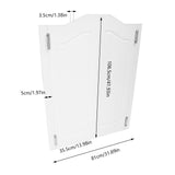 Swinging Doors Cafe Doors, Cafe Saloon Doors, Interior Wood Door Swing Door with Metal Hinges, Bar Saloon Swinging Doors for Kitchen Stairs Bedroom Entrance Partition (White A, 31.9x41.93in) Pinelicorn