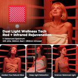 DAIMOT 2-Person Full Spectrum Sauna, 1990W 120V with 12"*12" Red Light Therapy, 2 Speakers, Indoor Dry Sauna for Home & Gym, Canadian Hemlock Wood DAIMOT