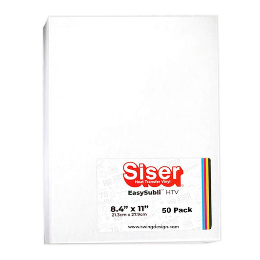 Siser EasySubli Sublimation Heat Transfer Vinyl 8.4" x 11" - 50 Pack