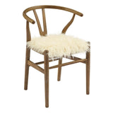 Riverbay Furniture 19.5'' Modern Wood Wishbone Chair in Gray Brown Riverbay Furniture