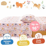 Swiftify Full Size Sheet Set for Kids, 4-Piece Bed Sheet Set for Teens Boys Girls, Cartoon Printed Bedding Set, Microfiber Deep Pocket, Wrinkle & Fade Resistant, Cute Cats Swiftify