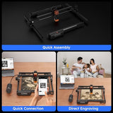 ATOMSTACK 10W Laser Engraver, A10 PRO V2 Laser Cutter, 0.06mm High Accuracy Laser Engraving Machine for Wood and Metal, Dark Acrylic, Glass, Leather ATOMSTACK