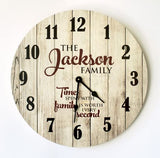 Personalized Rustic Wood Clock 18" Diameter MRC Wood Products