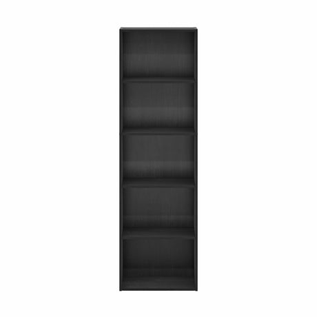Furinno Luder 5-Tier Blackwood Bookcase and Storage Shelf Furinno