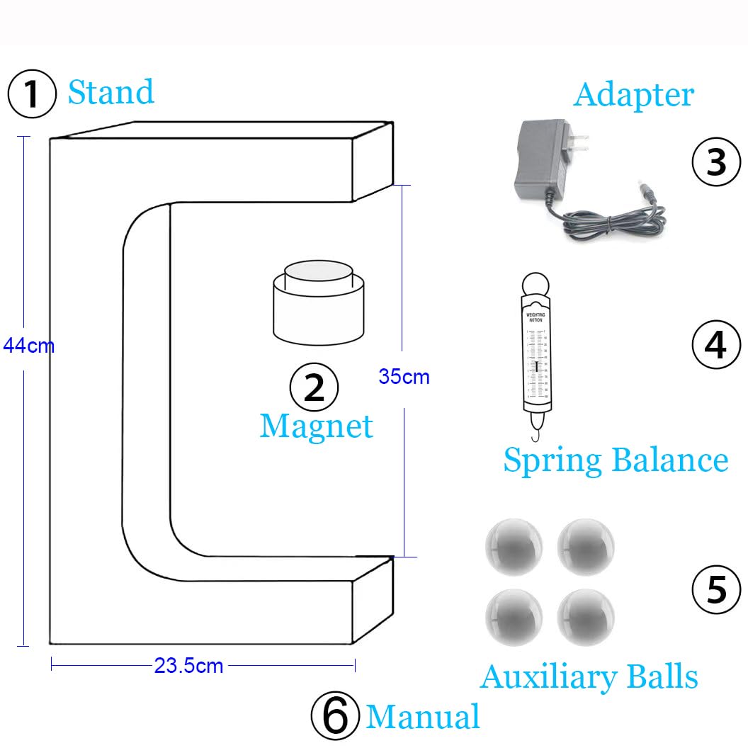 Floating Shoe Display Magnetic Levitating Sneaker Stand Holder Rotation Acrylic Rack with LED Light for Gift Advertising Exhibition Storefront shop up to Size 13 Big Shoes (White Without Shoe) Floatidea