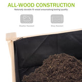 48"x34" Raised Garden Bed - Elevated Wood Planter Box for Healthy Plant Growth, 440 lb Capacity - Natural Color BACKYARD EXPRESSIONS PATIO · HOME · GARDEN