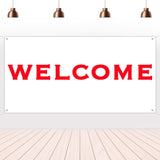 2 Sets 3.3 x 6 Ft Paintable Polyester Blank Banner, Blank Banner Signs, Blank Polyester Cloth Banner with Hanging Rope for Indoor Outdoor Decor (White) Wzttdm