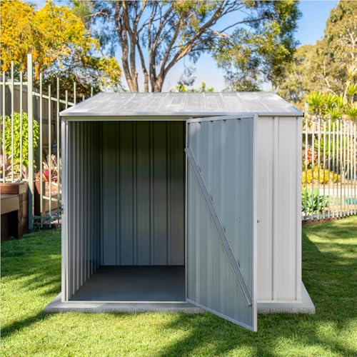 ABSCO Pool Pump Cover - Versatile Horizontal Storage Shed | 5 x 5 ft | Easy Assembly | Surfmist| Ideal for Pool, Trash Cans, Garden & Pool Equipment | SNAPTiTE Assembly System | Safety Features ABSCO