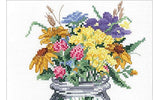 Janlynn 017-0112 "Wildflower Jar Counted Cross Stitch Kit Janlynn