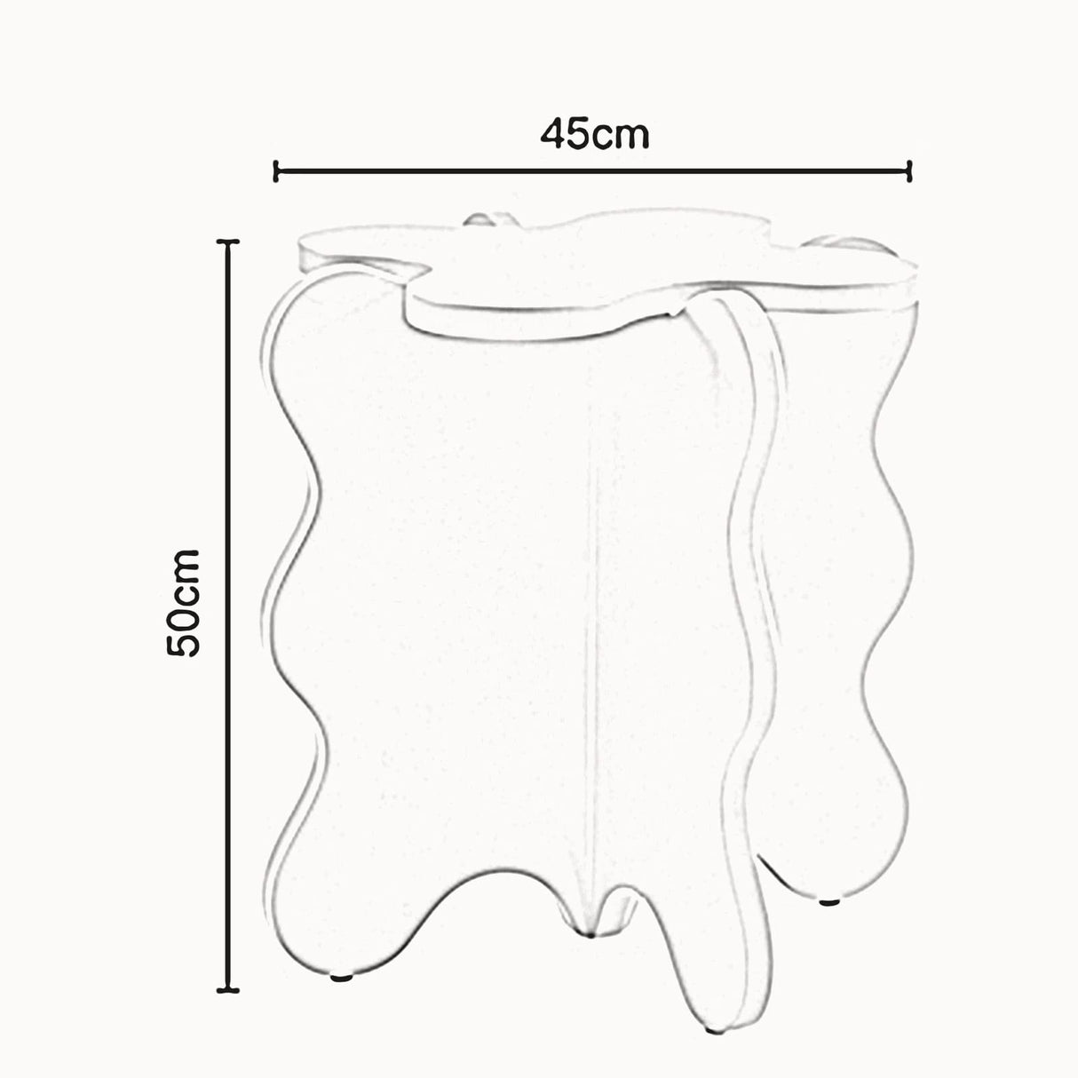 XBAOMING Coffee Table, Mini Petal Coffee Table Cartoon Solid Wood Wave Side Table Simple Bedroom Bedside Colored Small Table,Pink XBAOMING