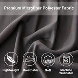 DOWNCOOL Full Size Comforter Sets, 7Pcs Full Size Bedding Sets Black/Grey, All Season Down Alternative Bedding Comforter Sets with Comforter, Flat Sheet, Fitted Sheet, 2 Pillow Shams & 2 Pillowcases DOWNCOOL