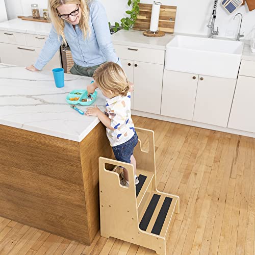 ECR4Kids Reach-Up Step Stool with Handles, Kids Furniture, Natural ECR4Kids
