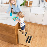 ECR4Kids Reach-Up Step Stool with Handles, Kids Furniture, Natural ECR4Kids