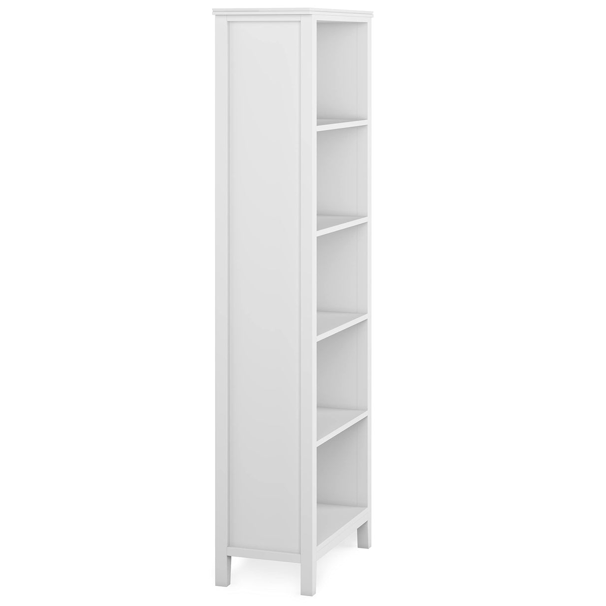 SIMPLIHOME Artisan SOLID WOOD 26 Inch Contemporary 5 Shelf Bookcase in White, For the Living Room, Study Room and Office SIMPLIHOME