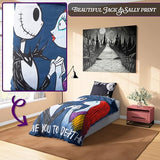 Disney Stitch Duvet Cover and Pillowcase Set, Single or Double Size, Bedroom Accessories for Kids Teens (Black Jack Single) Disney
