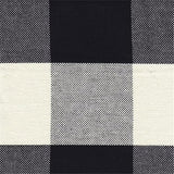 HomePop Large Upholstered Rectangular Storage Ottoman Bench with Hinged Lid, Black Buffalo Plaid HomePop