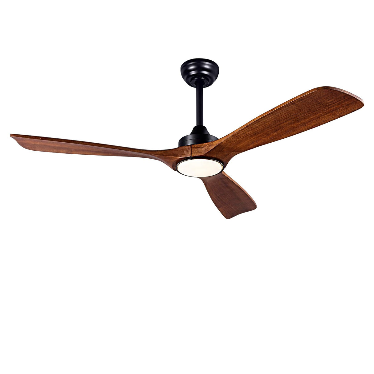 Ceiling Fans with Lights, 52 Inch Ceiling Fan with Remote/APP Control,3CCT Dimmable Light,Noiseless Reversible DC Motor,3 Solid Wood Blades,Indoor/Outdoor Ceiling Fans for Bedroom,Farmhouse,Patio ducrew