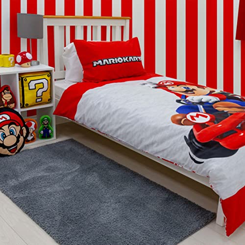 Nintendo Mario Closeup Single Duvet Cover Set Character World