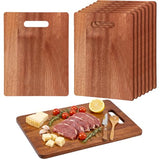 Vesici 18 Pack Bamboo/wood Cutting Board with Handles Bulk Plain Blanks Laser Engraving Chopping Board for Customized Engraving Gifts Crafts for Valentines Mother Women Gifts(Walnut,12''x9'') Vesici