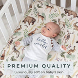 Pobibaby - Premium Single Fitted Baby Boy Crib Sheets for Standard Crib Mattress - Ultra-Soft Cotton Blend, Safe and Snug, and Stylish Woodland Crib Sheet (Wildlife Animal) Pobibaby