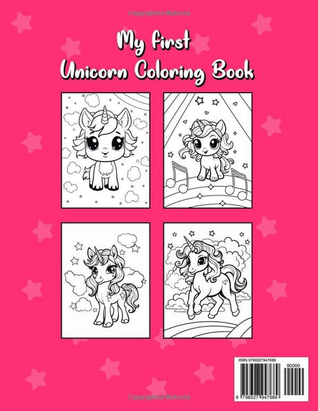 Unicorn Coloring Book for Girls Ages 4-8: Magical Adventures to Color with Large, Easy Pages and Bold Outlines WoodArtSupply