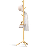 Z&L HOUSE Coat Rack Freestanding, Pure Natural Solid Wooden Coat Tree, 8 Hooks And Adjustable Height Floor Hanger, Used In The Bedroom Living Room Office To Hang Clothes, Hats, Bags Z&L HOUSE