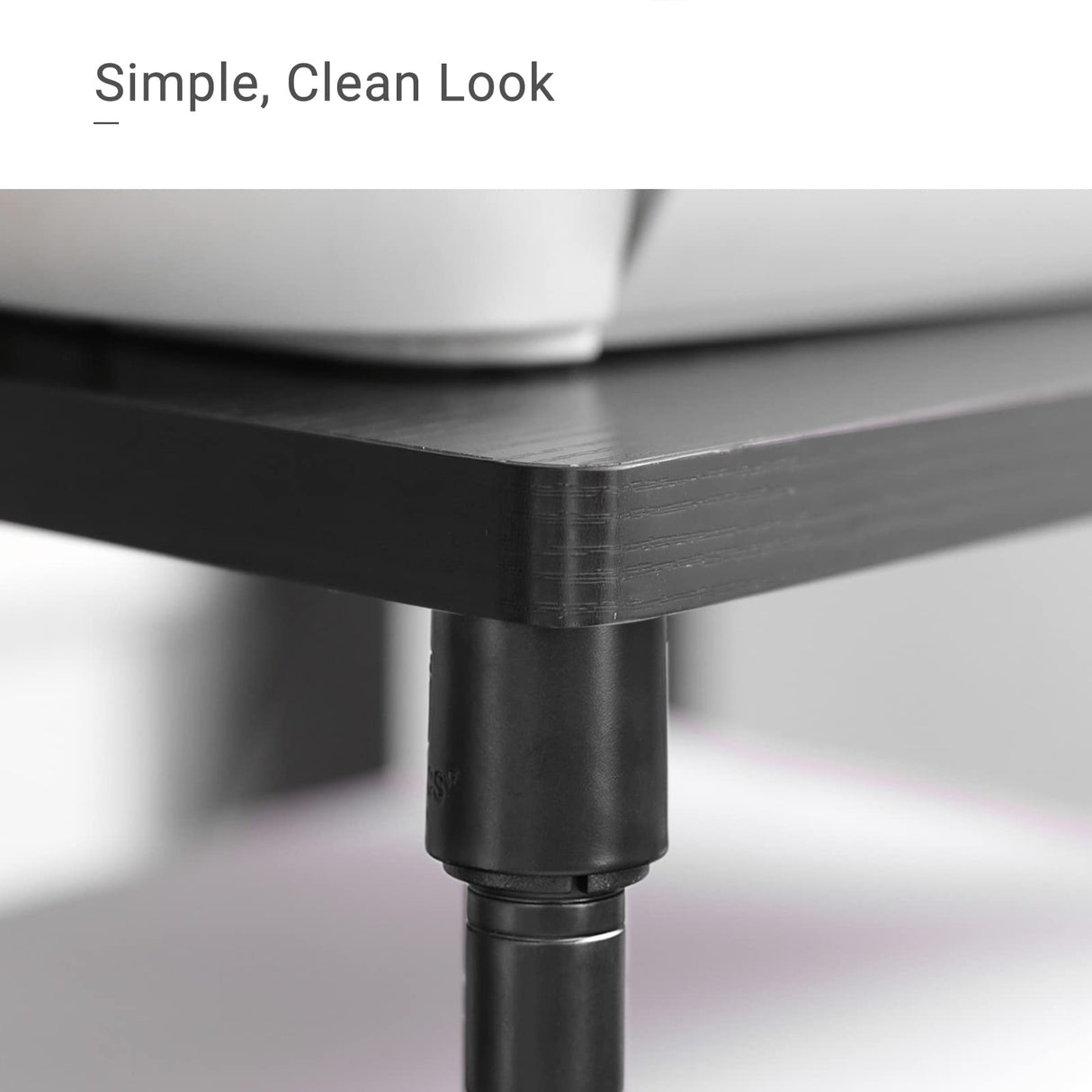 SONGMICS 3 Tier Printer Stand, Printer Table with Wheels, Rolling Printer Cart, Printer Desk with Metal Frame for Home Office, 22 x 18.1 x 26.8 Inches, Black ULGR32BK SONGMICS