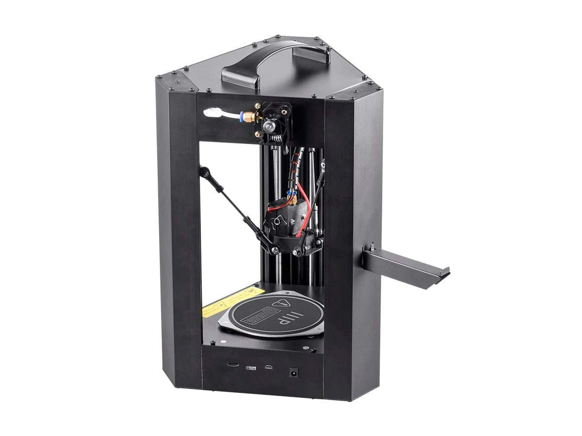 Monoprice Mini Delta v2 3D Printer (110 x 120mm) Heated Build Plate, PoloPrint Pro Wi-Fi, Auto Resume, Advanced Gcode Auto Leveling, Open Source, Works with PLA & ABS Monoprice
