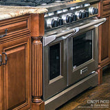 Ekena Millwork COL03X03X35TRRW Traditional Cabinet Column (Top Block: 6 1/8", Bottom Block: 7 1/8"), 3 3/4"W x 3 3/4"D x 35 1/2"H, Rubberwood Ekena Millwork