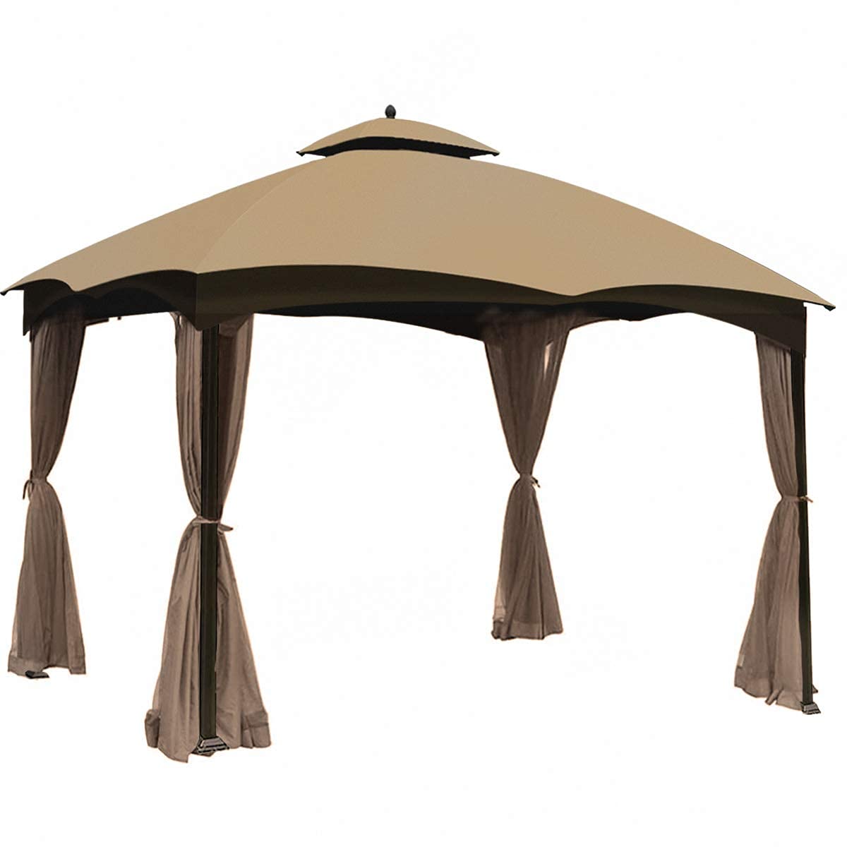 ontheway Replacement Canopy Top for Lowe's Allen Roth 10X12ft Gazebo #GF-12S004B-1 (Khaki) ontheway