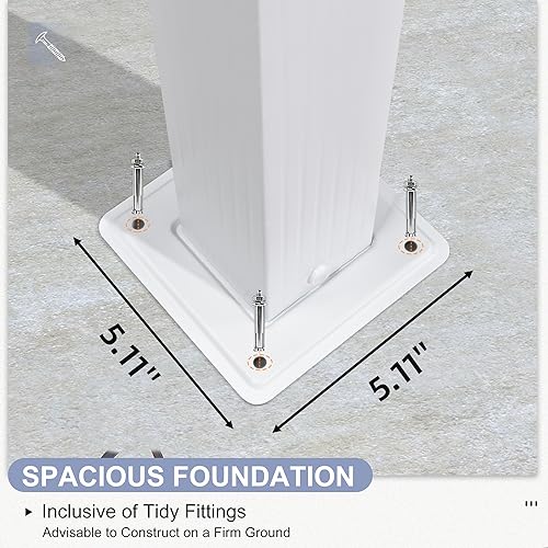 PURPLE LEAF 10' x 13' Outdoor Retractable Pergola Heavy-Duty Aluminum White Pergola with Sun Shade Canopy Patio Modern Shelter for Garden Yard Deck Grape Trellis, Navy Blue PURPLE LEAF