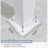 PURPLE LEAF 10' x 13' Outdoor Retractable Pergola Heavy-Duty Aluminum White Pergola with Sun Shade Canopy Patio Modern Shelter for Garden Yard Deck Grape Trellis, Navy Blue PURPLE LEAF