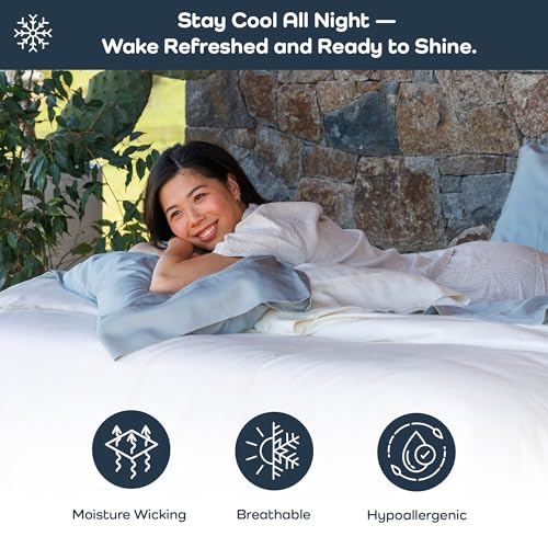 Olive + Crate Tencel Eucalyptus Cooling Duvet Cover Set - Hypoallergenic, Lyocell Tencel Duvet Cover - Soft, Temperature Regulating with Hidden Button Closure & Corner Ties - King Size [Spring Sage] Olive + Crate