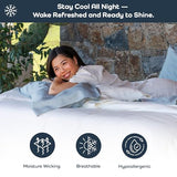 Olive + Crate Tencel Eucalyptus Cooling Duvet Cover Set - Hypoallergenic, Lyocell Tencel Duvet Cover - Soft, Temperature Regulating with Hidden Button Closure & Corner Ties - King Size [Spring Sage] Olive + Crate