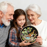GOLDEN SMILE Robin Embroidery Starter Kit (8" Bamboo Hoop, 3 Needles & Ample Thread Included) - Water-Soluble Nest Pattern, Video Tutorials for Beginners - Create a Symbol of Hope & Warmth