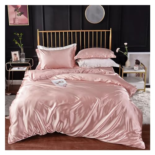 High-End Home Rayon Satin Bedding Set Luxury Single Double Duvet Cover Set, King Queen Size Bedding Sets No Sheets,Bedding Generic