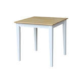 IC International Concepts Wood Table, Dining Height, White/Natural IC International Concepts