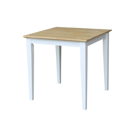 IC International Concepts Wood Table, Dining Height, White/Natural IC International Concepts