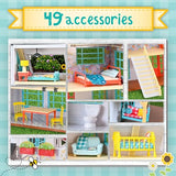 Sunny Days Entertainment Honey Bee Acres Buzzby Farmhouse – 49 Furniture Accessories with 2 Exclusive Figures | 15 Inch Dollhouse Playset | Pretend Play Toys for Kids Sunny Days Entertainment