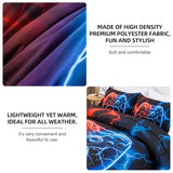 Meeting Story Full Size Bed in A Bag 5 Pieces Gaming Bedding Set for Boys RedBlue Gamer Comforter with Sheet Set for Kids Teen Cool Video Game Black Quilt Bedding Set(RedBlue) Meeting Story