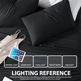 Cathay Home Essentials Ultra Soft Hypoallergenic Wrinkle Resistant Double Brushed Microfiber Bedding Sheet Set, Black, Twin Cathay Home