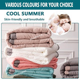 Summer Duvet 150x200/180x200cm，Lightweight Breathable Summer Comforter Double/Single Cooler Comforter Luxury All Season Quilted Duvet Soft Cooling Blanket for Bed Sofa Couch(I,150x200cm) QWHYQXI