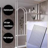 GRRICEPL Room Divider Wall Privacy Panels, Bathroom Entryway Privacy Screen, Translucent Glass Room Divider, Entryway Partition Separator, for Hotel Restaurant(Gold,80x120 cm) GRRICEPL
